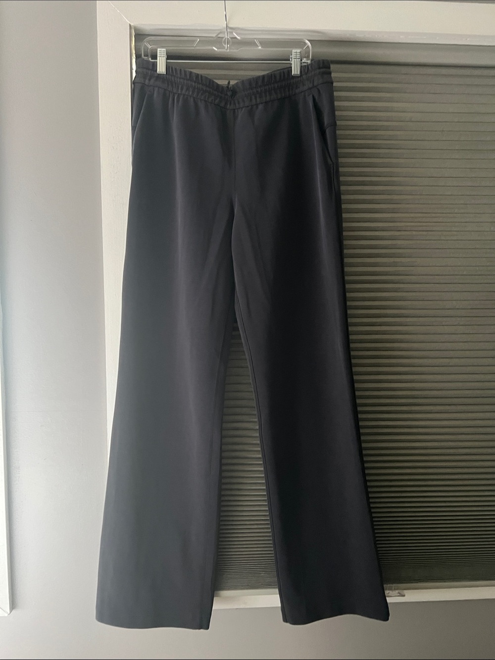 Black Wide-Leg Pull-On Pants